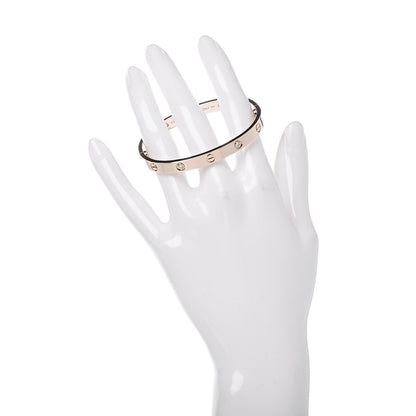 Cartier 18K Pink Gold 4 Diamond LOVE Bracelet 17 2 of 6