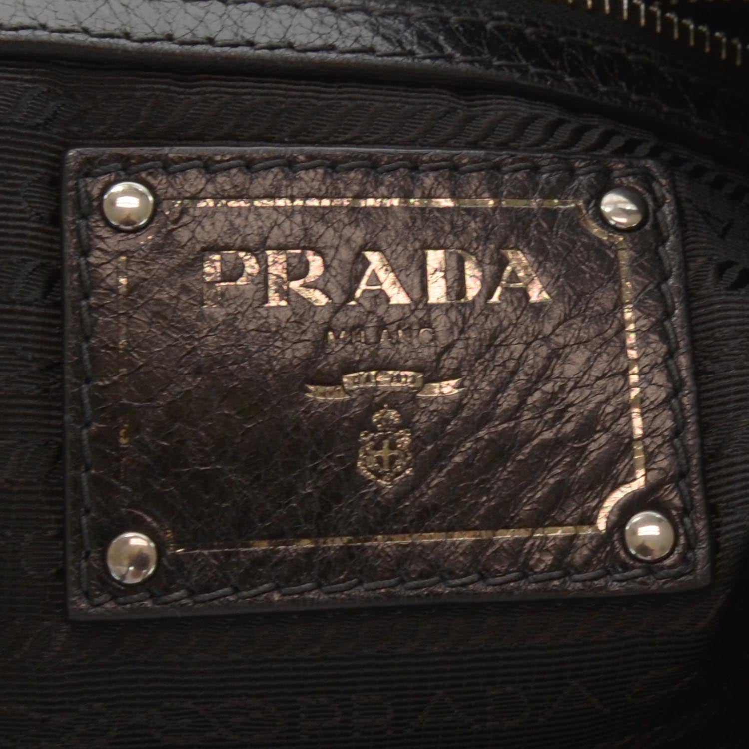 Prada Vitello Shine Hobo Black 6 of 8