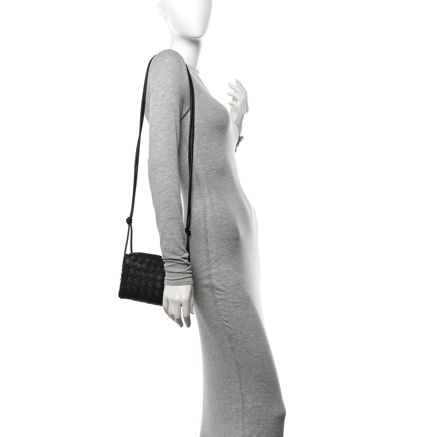 Bottega Veneta Nappa Intrecciato Mini Loop Camera Bag Black 2 of 9