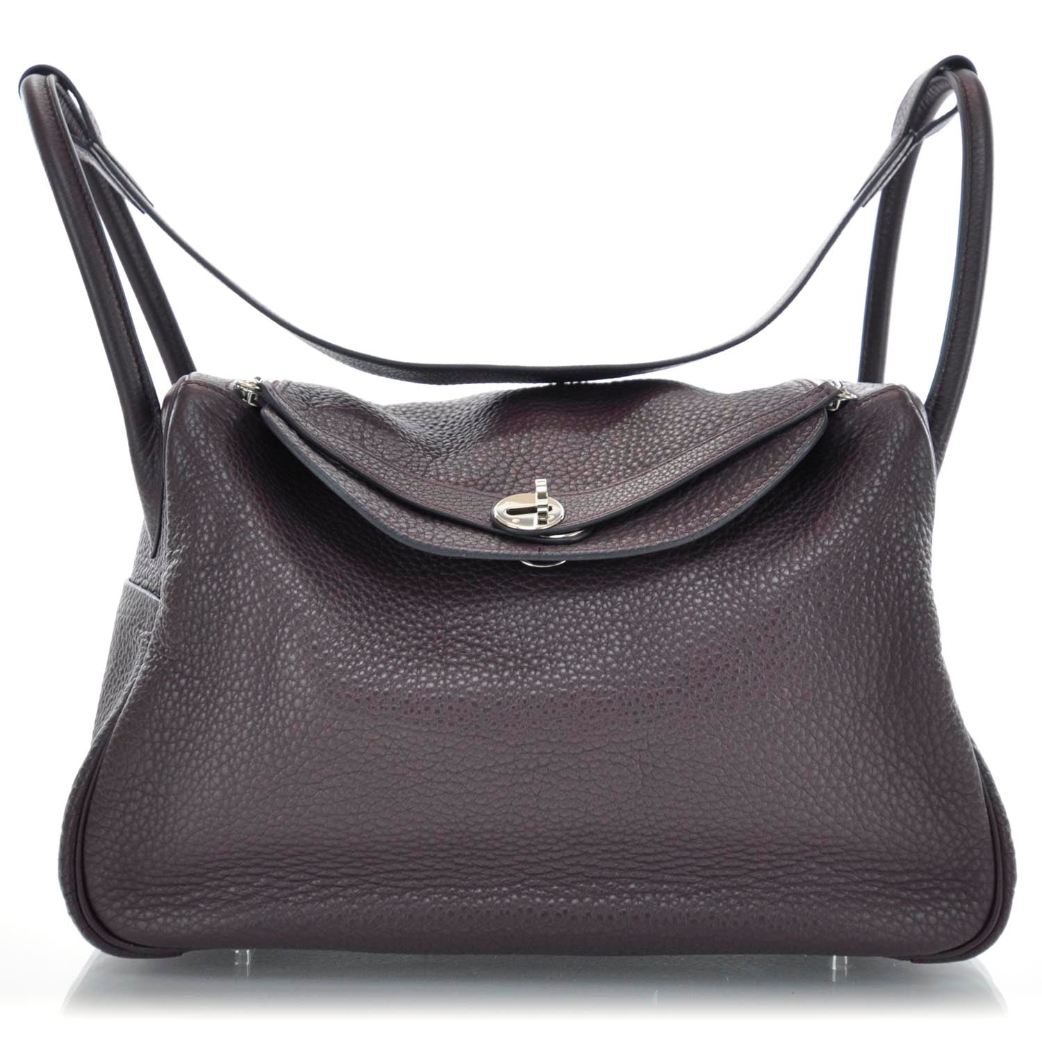 Hermes Taurillon Clemence Lindy 30 Prune 1 of 10
