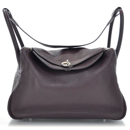 Hermes Taurillon Clemence Lindy 30 Prune 1 of 10