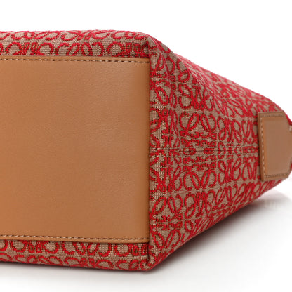 Loewe Jacquard Anagram Calfskin Small Cubi Bag Red Warm Desert 12 of 12