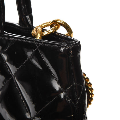 Chanel Patent Quilted Medallion Tote Black 9 of 29