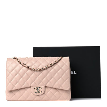 Chanel Caviar Quilted Maxi Double Flap Beige 10 of 10