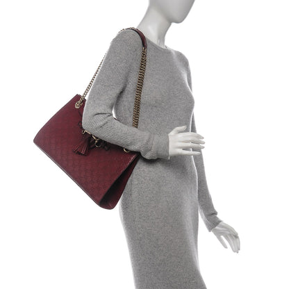 Gucci Soft Guccissima Large Emily Chain Shoulder Bag Classic Ruby 2 of 6