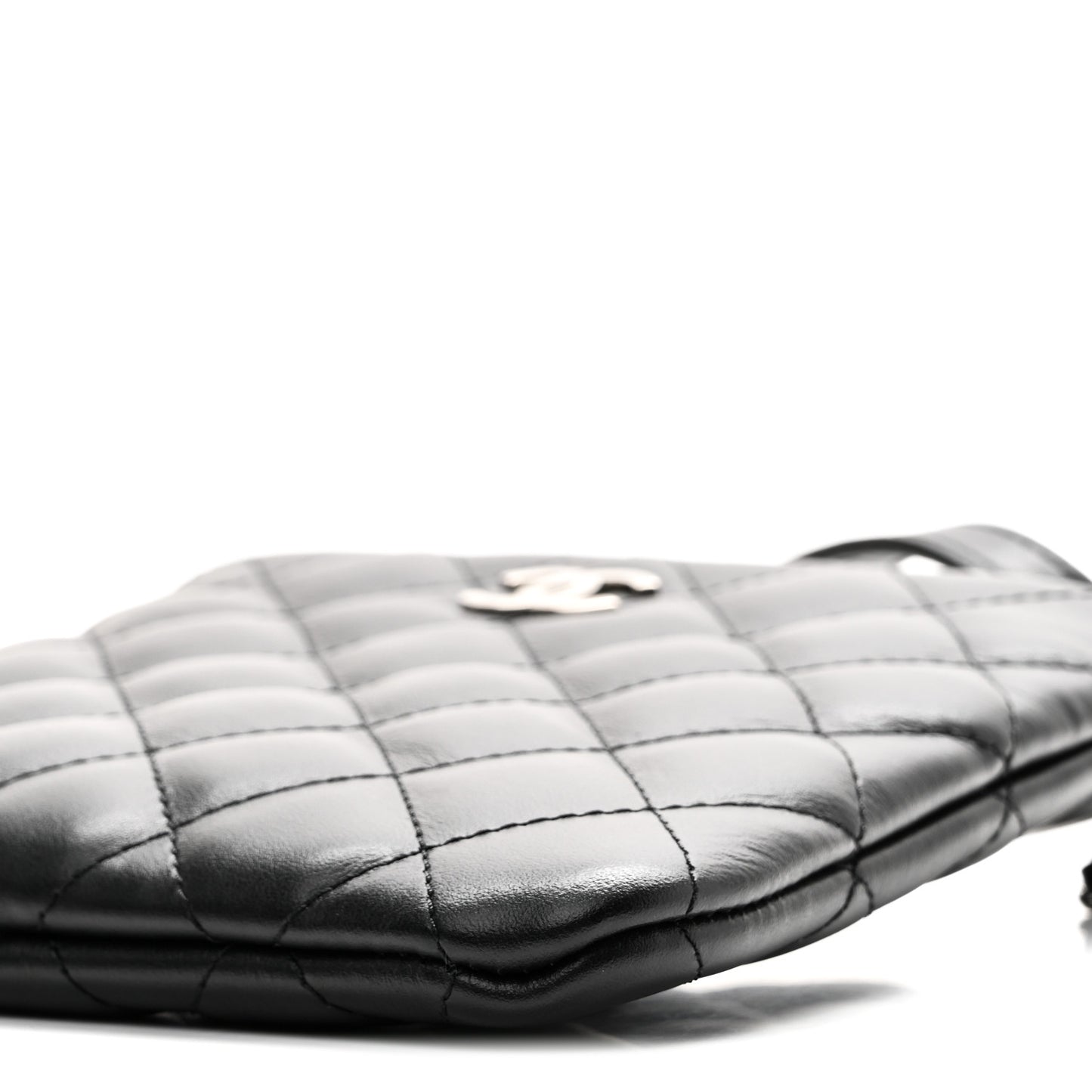 Lambskin Quilted Crossbody Bag Black