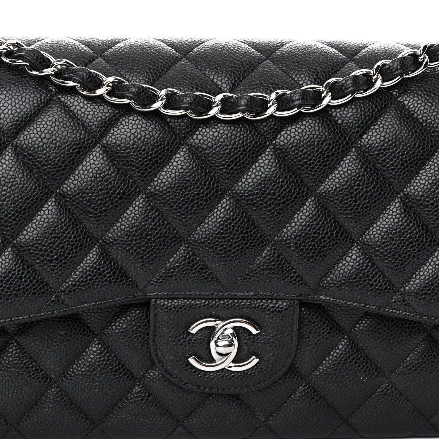 Chanel Caviar Quilted Jumbo Double Flap Black 8 of 11