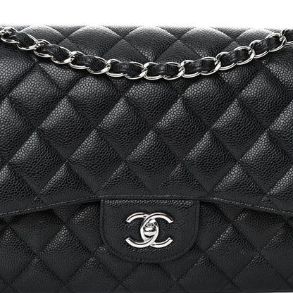 Chanel Caviar Quilted Jumbo Double Flap Black 8 of 11