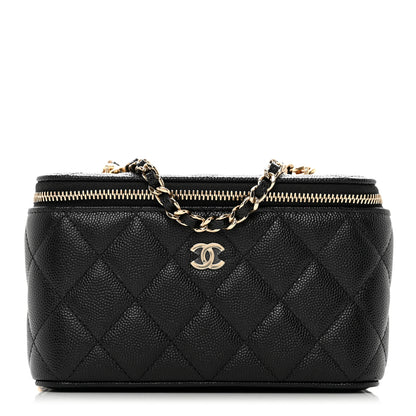 Chanel Caviar Quilted Small Vanity Case With Chain Black 1 of 11