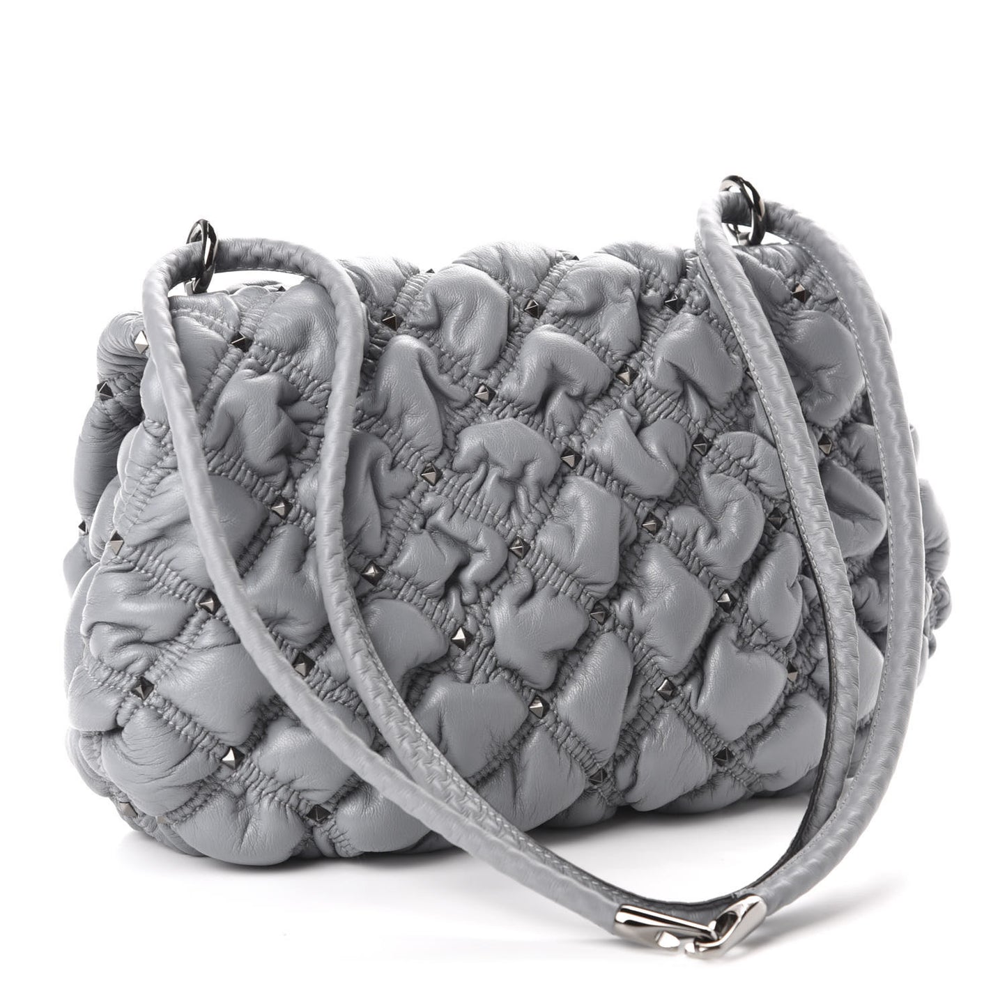 Nappa Medium Spikeme Shoulder Bag Nuage