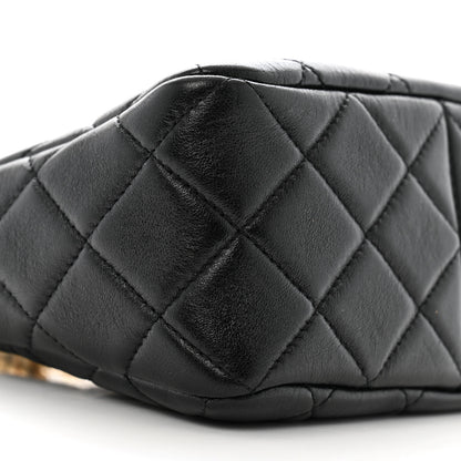 Chanel Lambskin Quilted Multi Chain Hobo Black 9 of 11