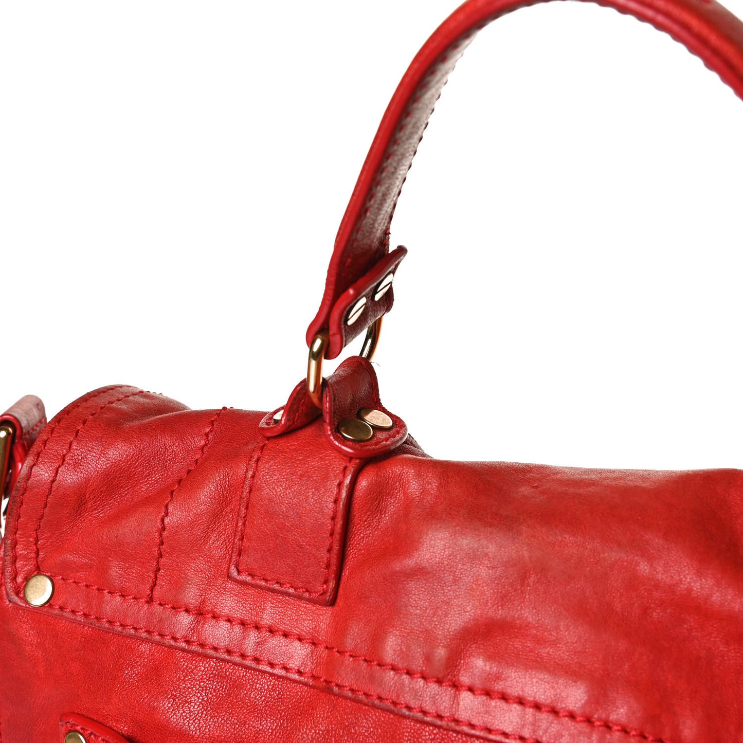 Lambskin PS1 Extra Large Satchel Lipstick Red