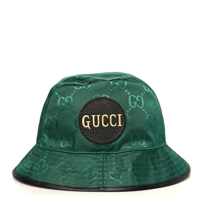 Gucci Econyl Nylon Monogram Off The Grid Will Bucket Hat XL Scrabble Green Black 1 of 9