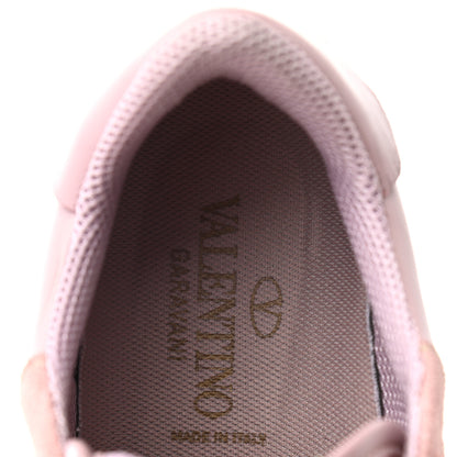 Valentino Garavani Calfskin Suede Rockstud Sneakers 35.5 Pink 6 of 7