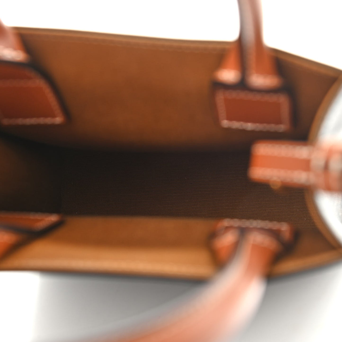 Triomphe Canvas Calfskin Mini Vertical Cabas Tan
