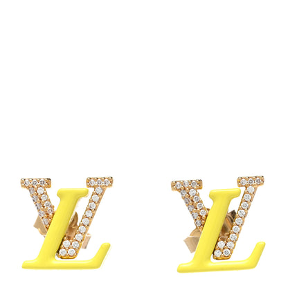 Louis Vuitton Crystal LV Iconic Sweety Earrings Yellow 1 of 4