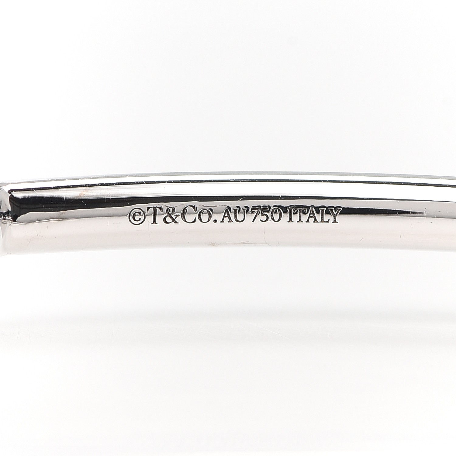 Tiffany 18K White Gold Diamond Double Infinity Cuff Bracelet 4 of 5