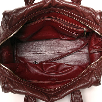 Chanel Caviar Quilted CC Timeless Bowler Burgundy 5 of 12