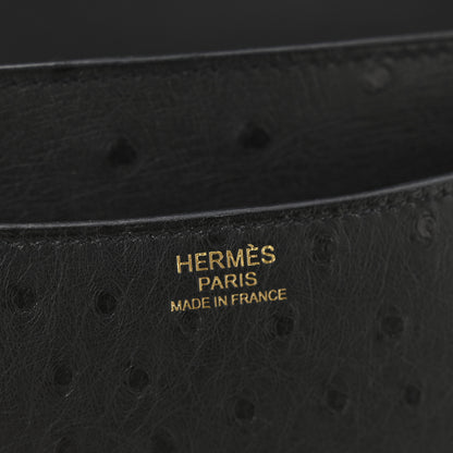 Hermes Ostrich Constance 24 Black 7 of 12