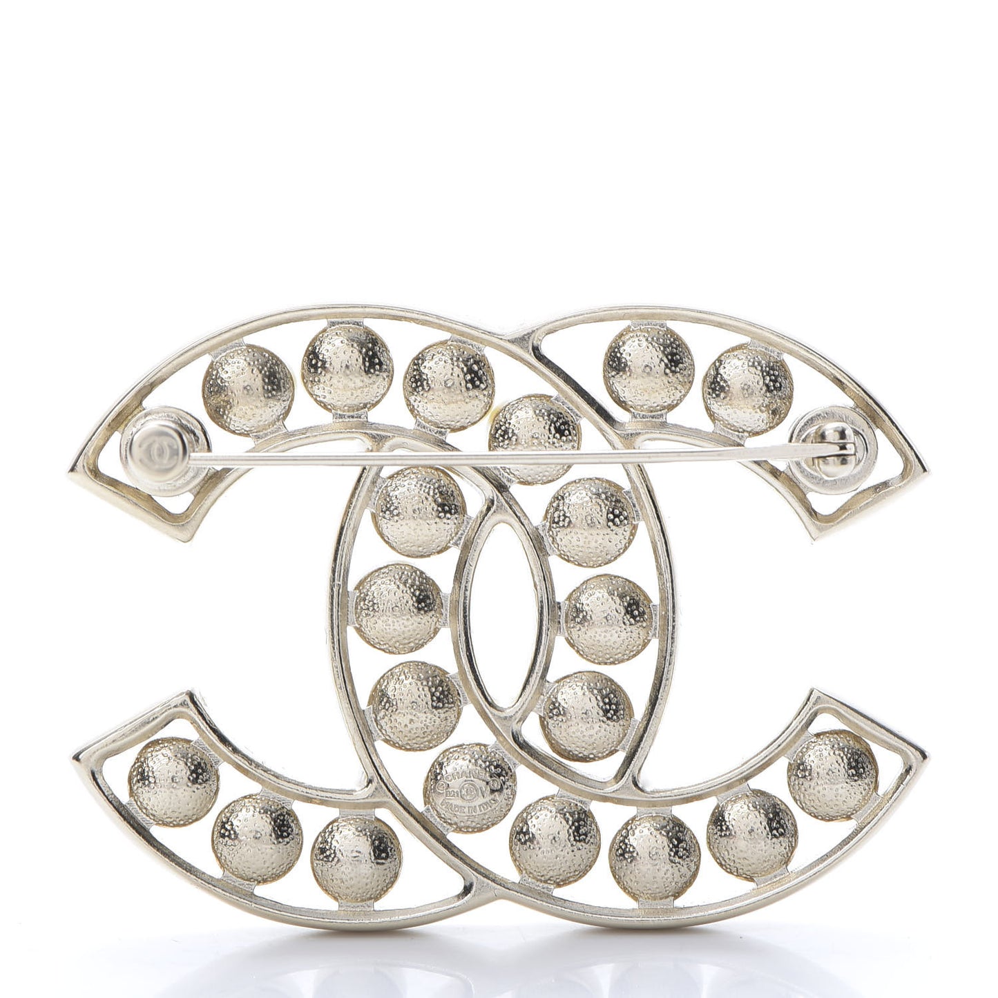 Pearl CC Brooch Light Gold