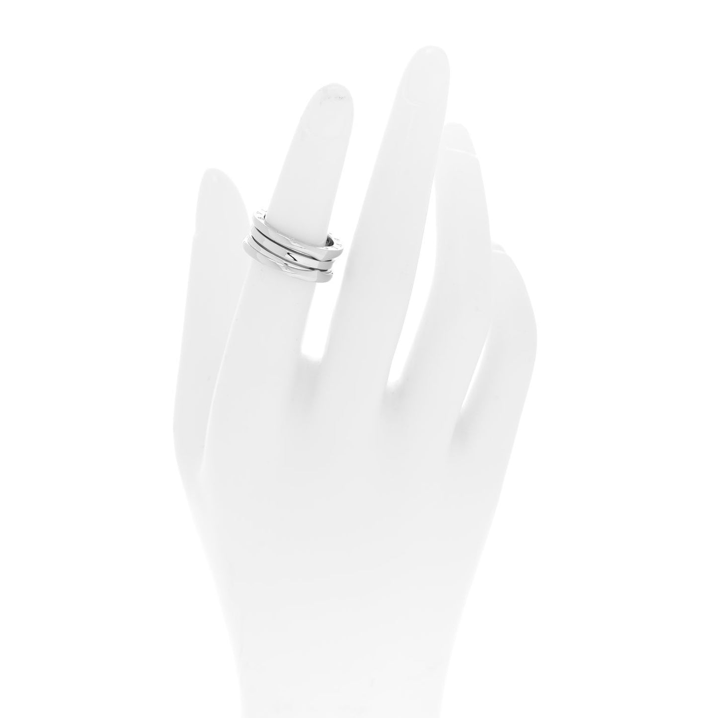 18K White Gold B.Zero1 Three-Band Ring 51 5.75