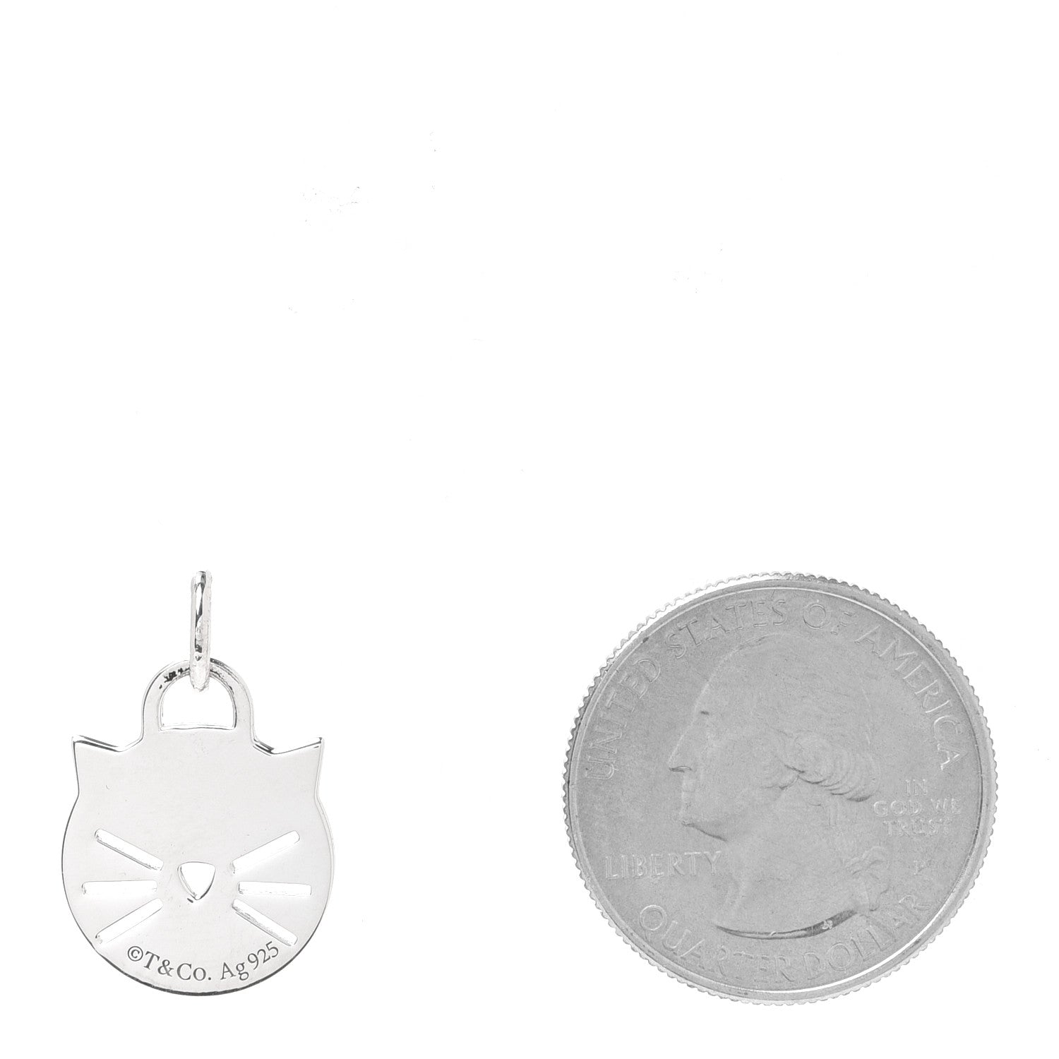 Tiffany Sterling Silver Return to Tiffany Cat Charm 2 of 3
