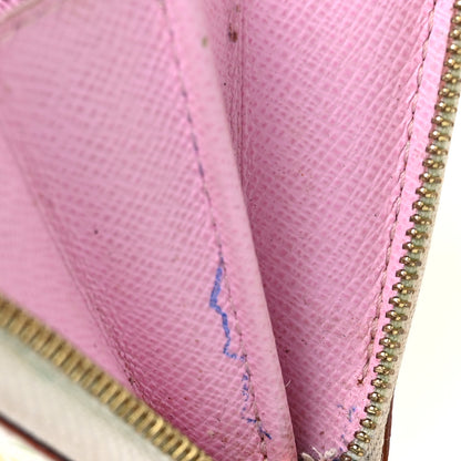 Louis Vuitton Monogram Multicolor Zippy Coin Purse Wallet White Litchi 9 of 10