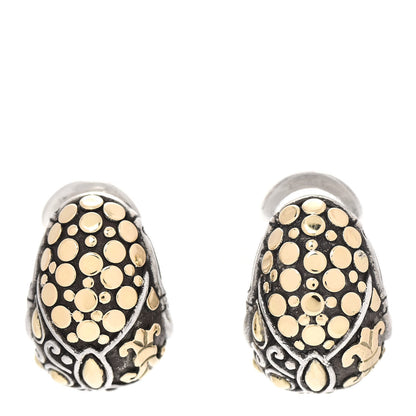 John Hardy Sterling Silver 18K Yellow Gold Buddha Belly Earrings 1 of 6