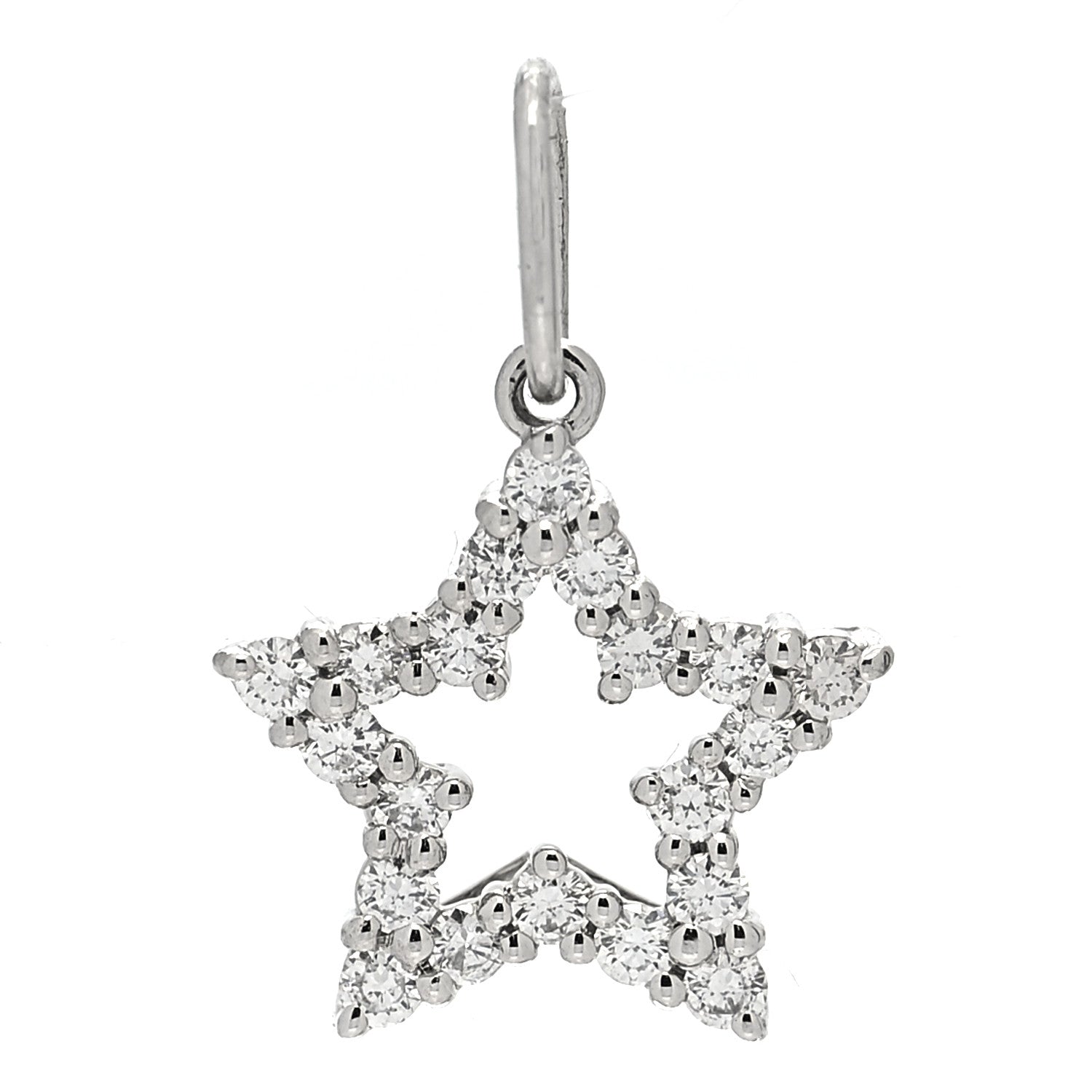 Tiffany Platinum Diamond Star Charm 1 of 4