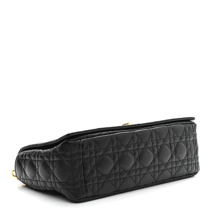 Christian Dior Grained Calfskin Cannage Large Caro Bag Black 4 of 10