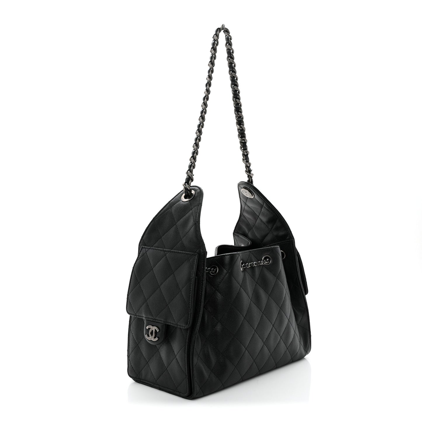 Caviar Quilted Small Chanel 25 Handbag Black
