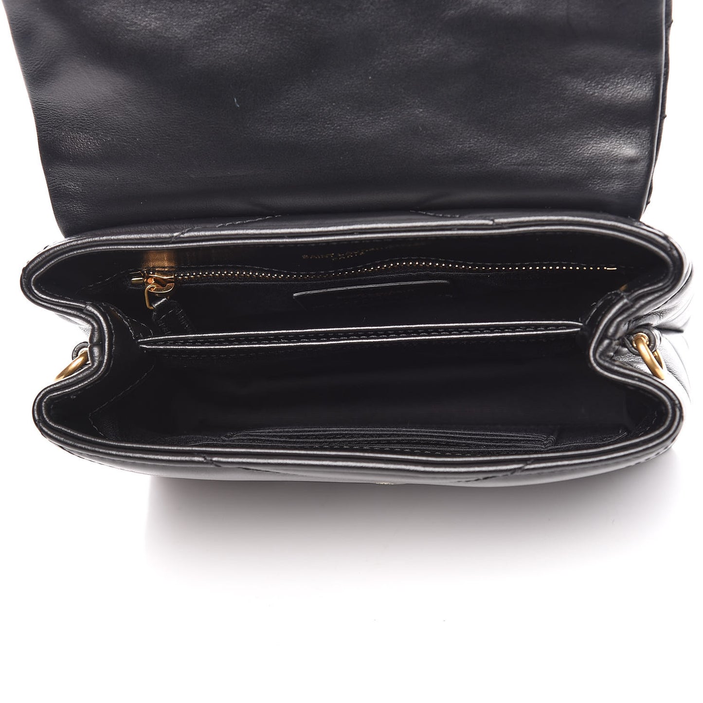 Calfskin Y Quilted Monogram Toy Loulou Crossbody Bag Black
