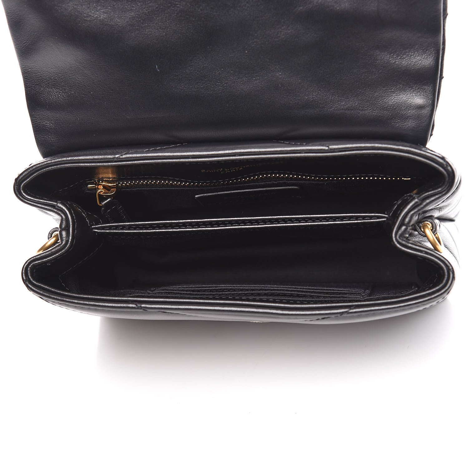 Saint Laurent Calfskin Y Quilted Monogram Toy Loulou Crossbody Bag Black 5 of 10