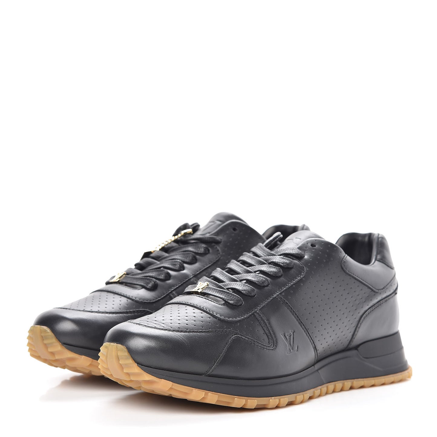 X SUPREME Calfskin Run Away Sneakers 7 Black
