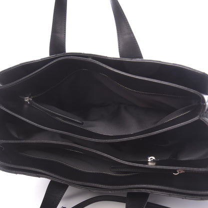 Chanel Lambskin Quilted Large Easy Carry Shopping Tote Black 5 of 12