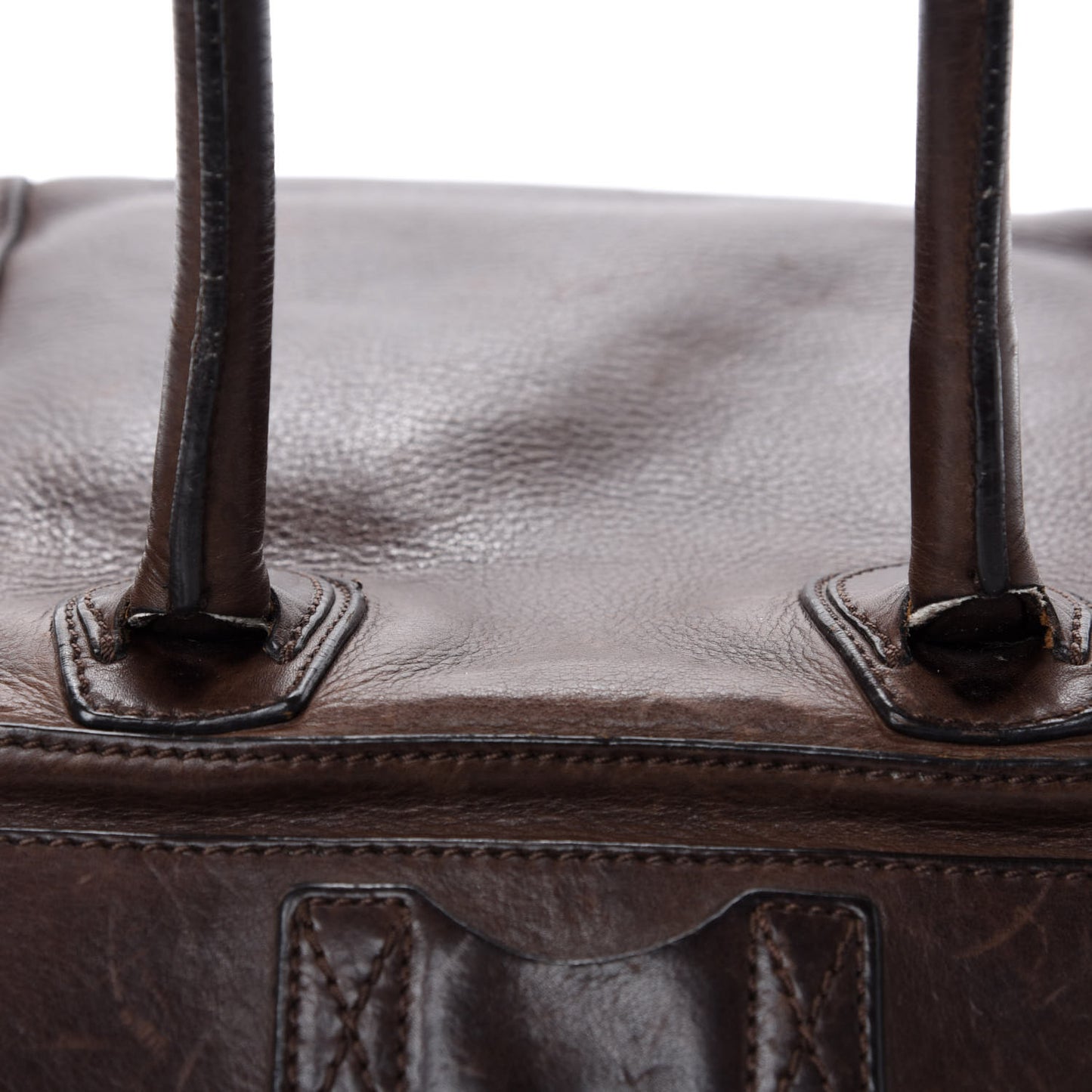 Pebbled Calfskin Mini Luggage Brown
