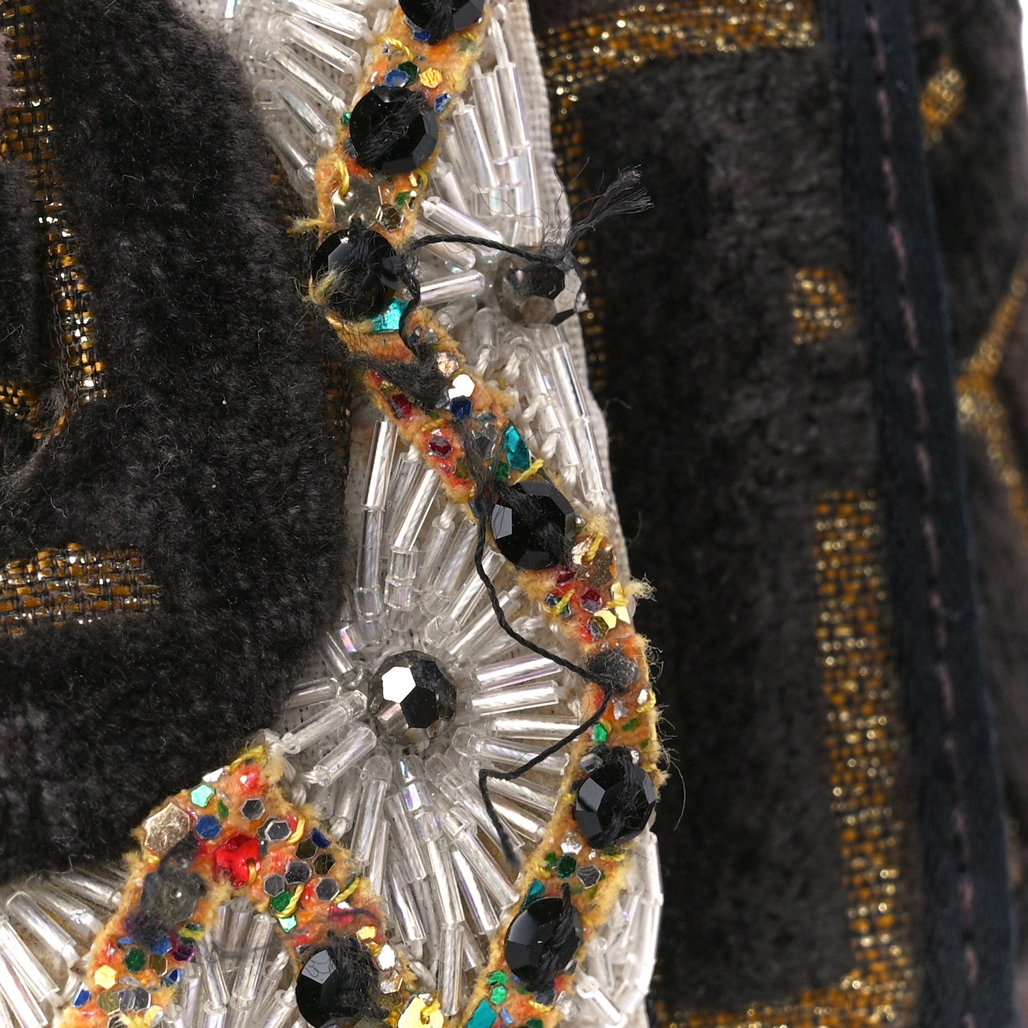 Fendi Velvet FF Beaded Embellished B Bag Multcolor 14 of 14