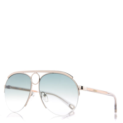 Chloe Mirrored Romie Aviator Sunglasses CE152S Blue 1 of 7
