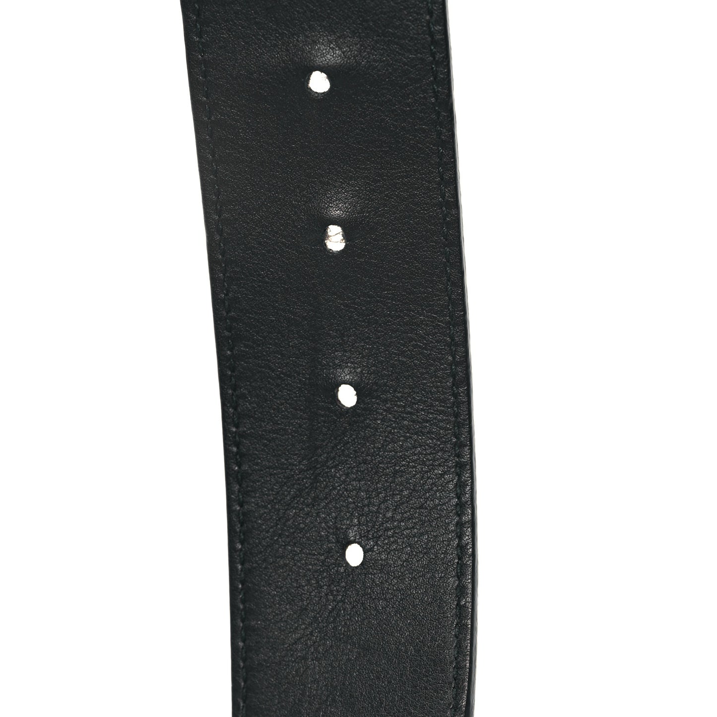 Moon Calfskin Pearl Double G 40mm Belt 110 44 Black Cream