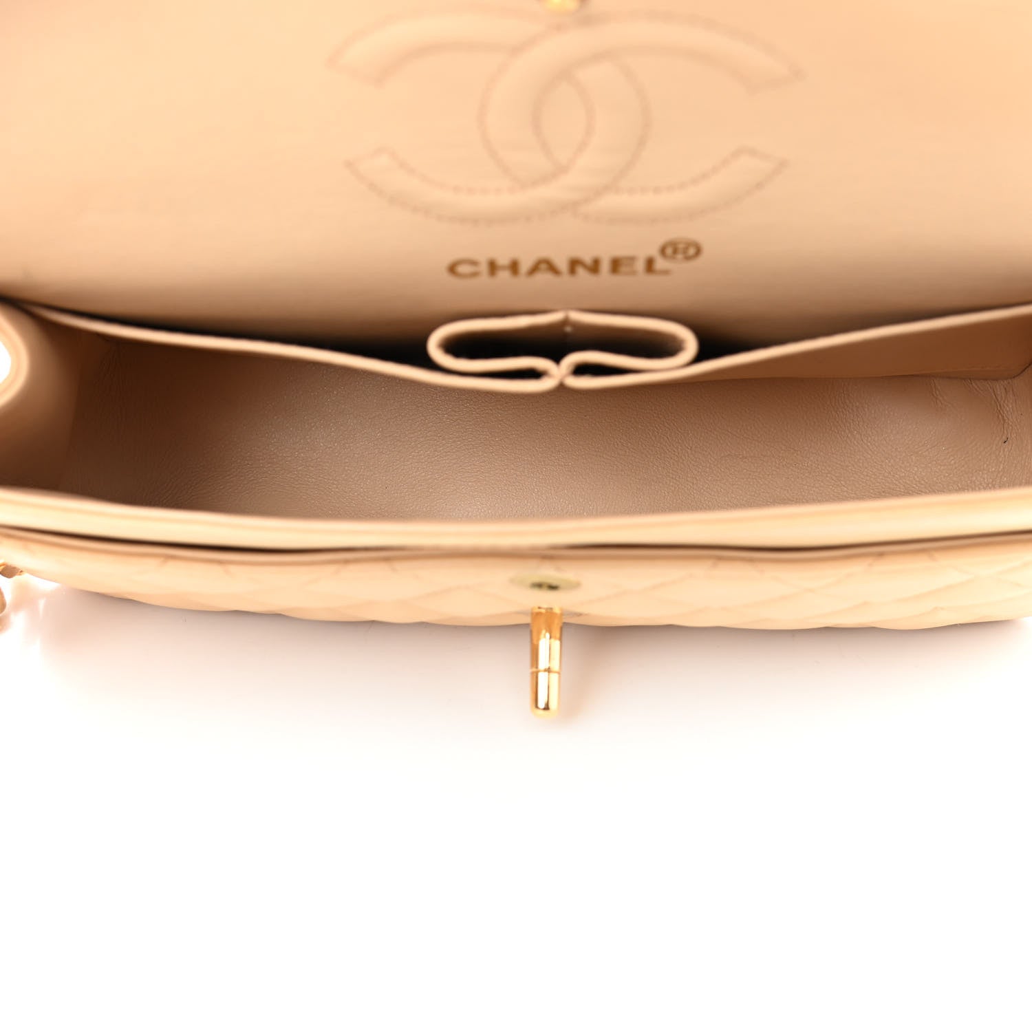 Chanel Lambskin Quilted Small Double Flap Beige 4 of 15