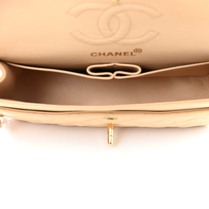 Chanel Lambskin Quilted Small Double Flap Beige 4 of 15