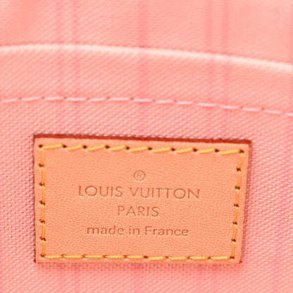 Louis Vuitton Damier Azur Neverfull MM GM Pochette Rose Ballerine 6 of 6