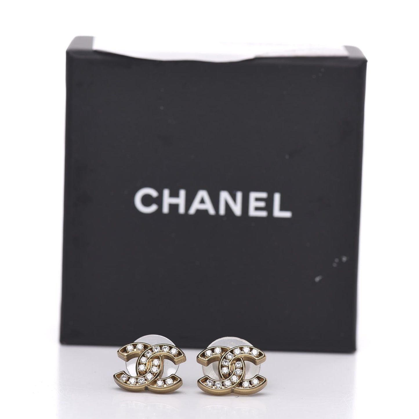 Crystal CC Earrings Gold