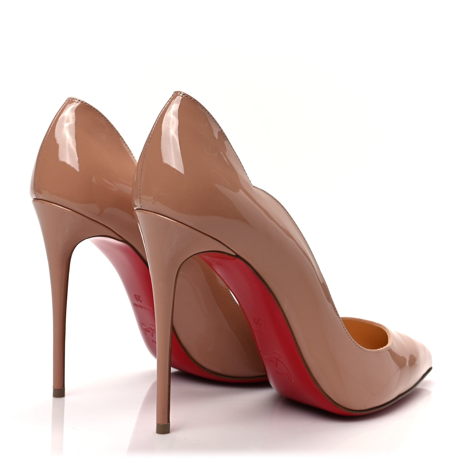 Christian Louboutin Patent Hot Chick 100 Pumps 39 Nude 4 of 7