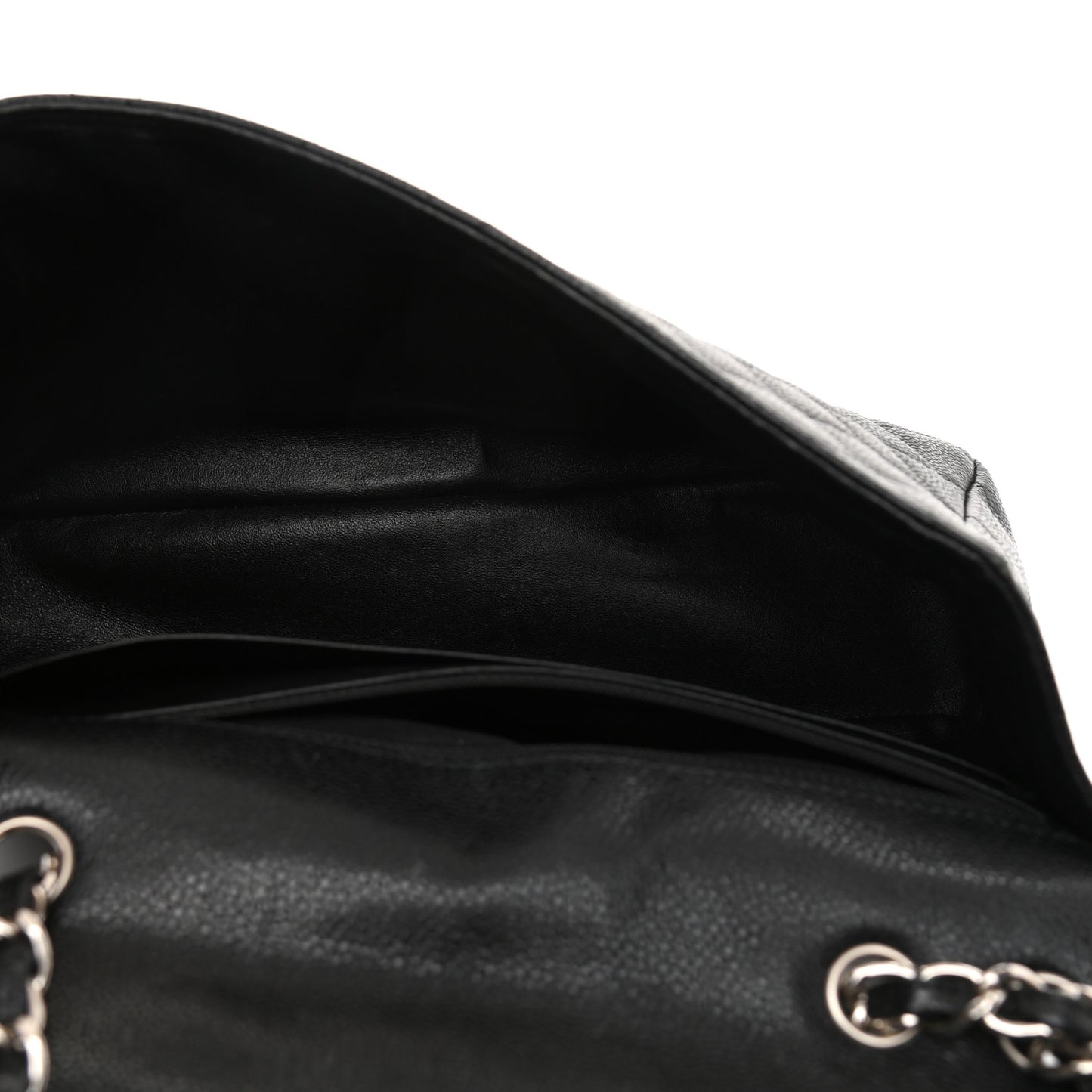 Caviar Quilted Jumbo Single Flap Black