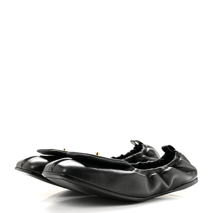 Chanel Lambskin CC Turnlock Ballerina Flats 40.5 Black 4 of 10