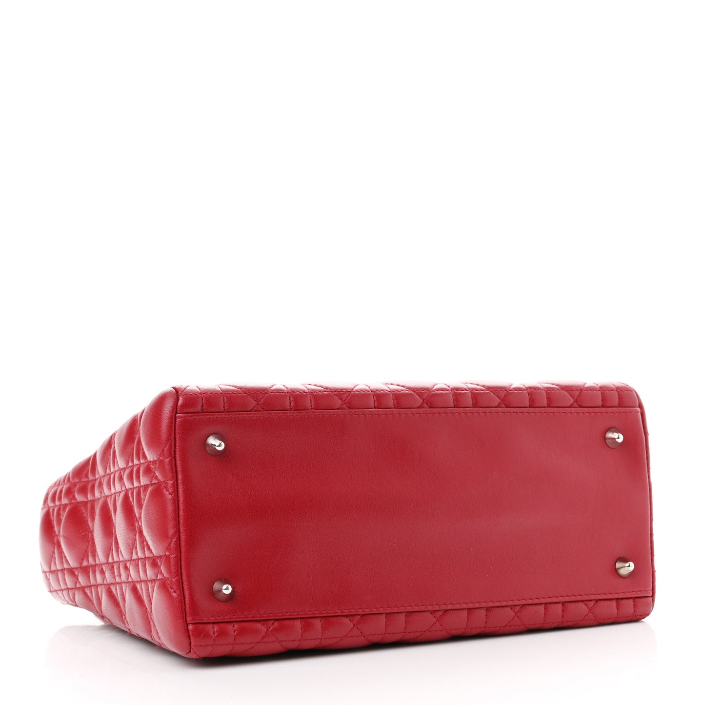 Lambskin Cannage Medium Lady Dior Red