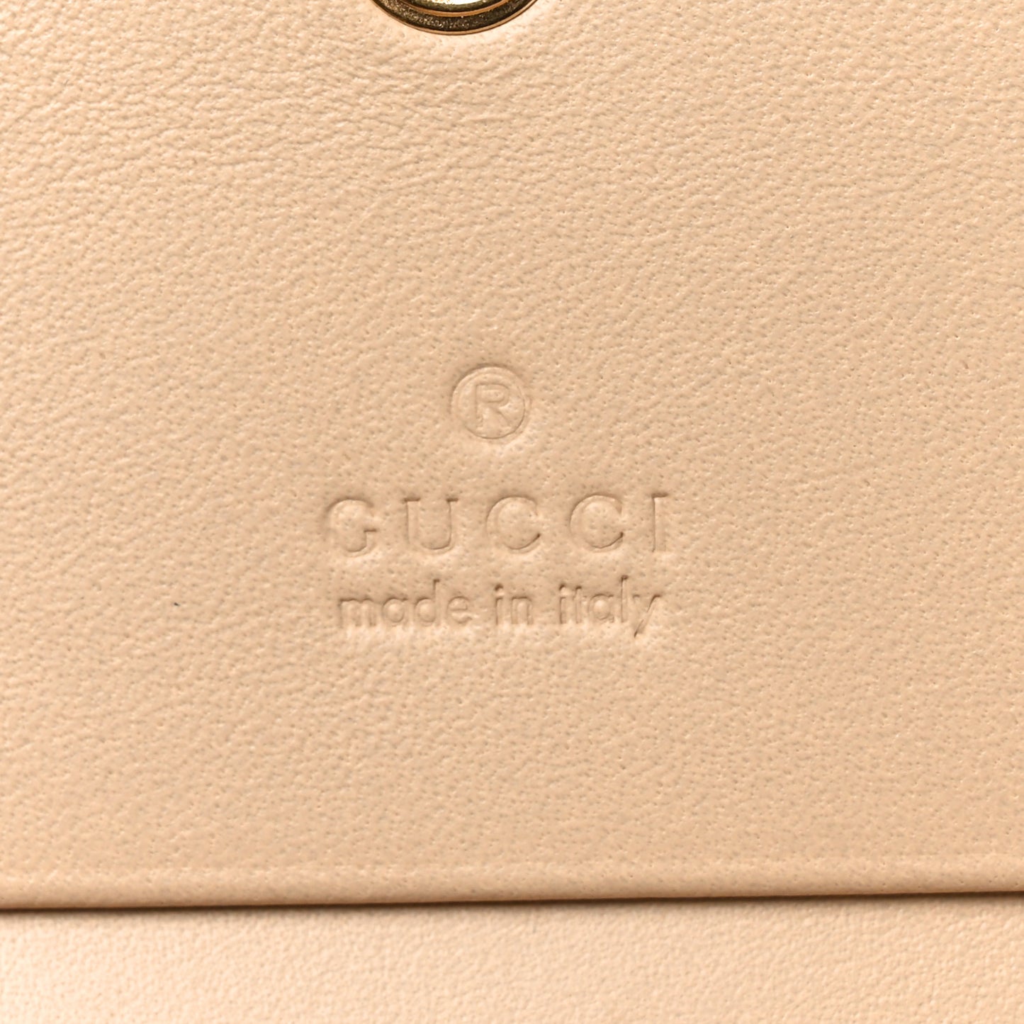 GG Supreme Monogram Calfskin Horsebit Print Card Case Beige Ebony Light Pink
