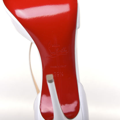 Christian Louboutin Nappa Patent Platinana 100 Pumps 39.5 White 6 of 8