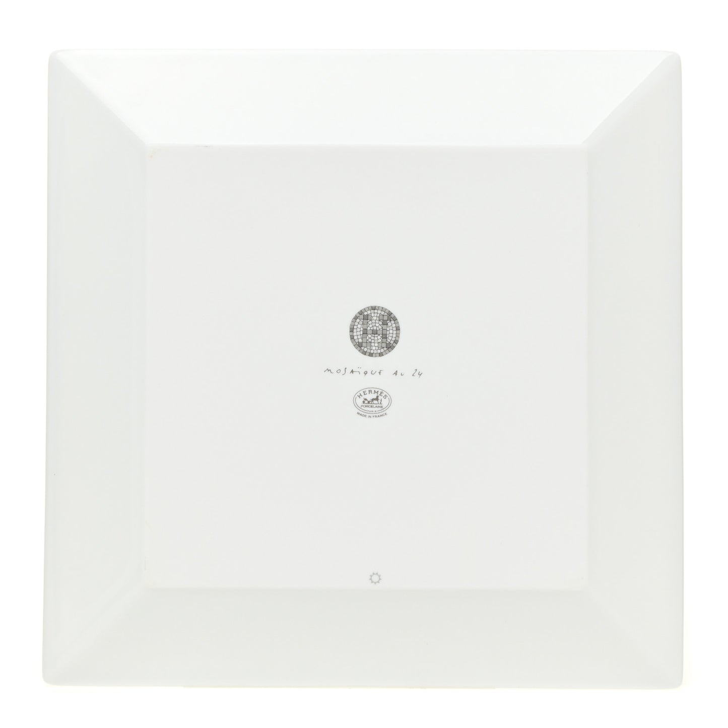Porcelain Mosaique Au 24 Platinum Square Plate N°3